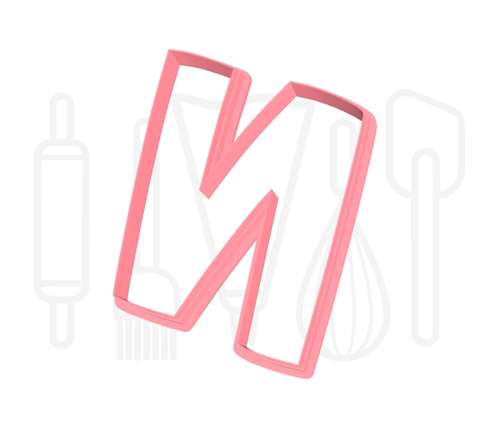 Letter N uitsteker - Speels - 3D geprint