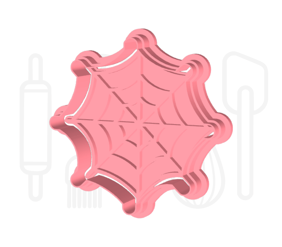 Spinnenweb uitsteker + stempel - 3D-geprint