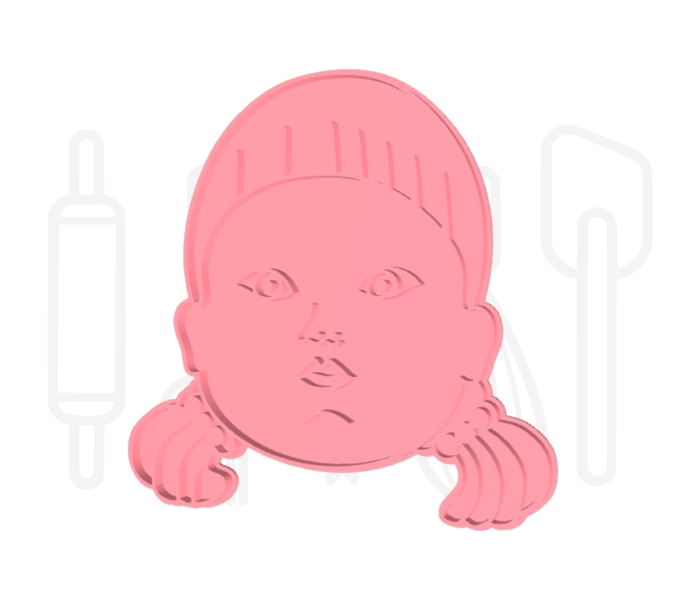 Squid game pop uitsteker + stempel - 3D geprint
