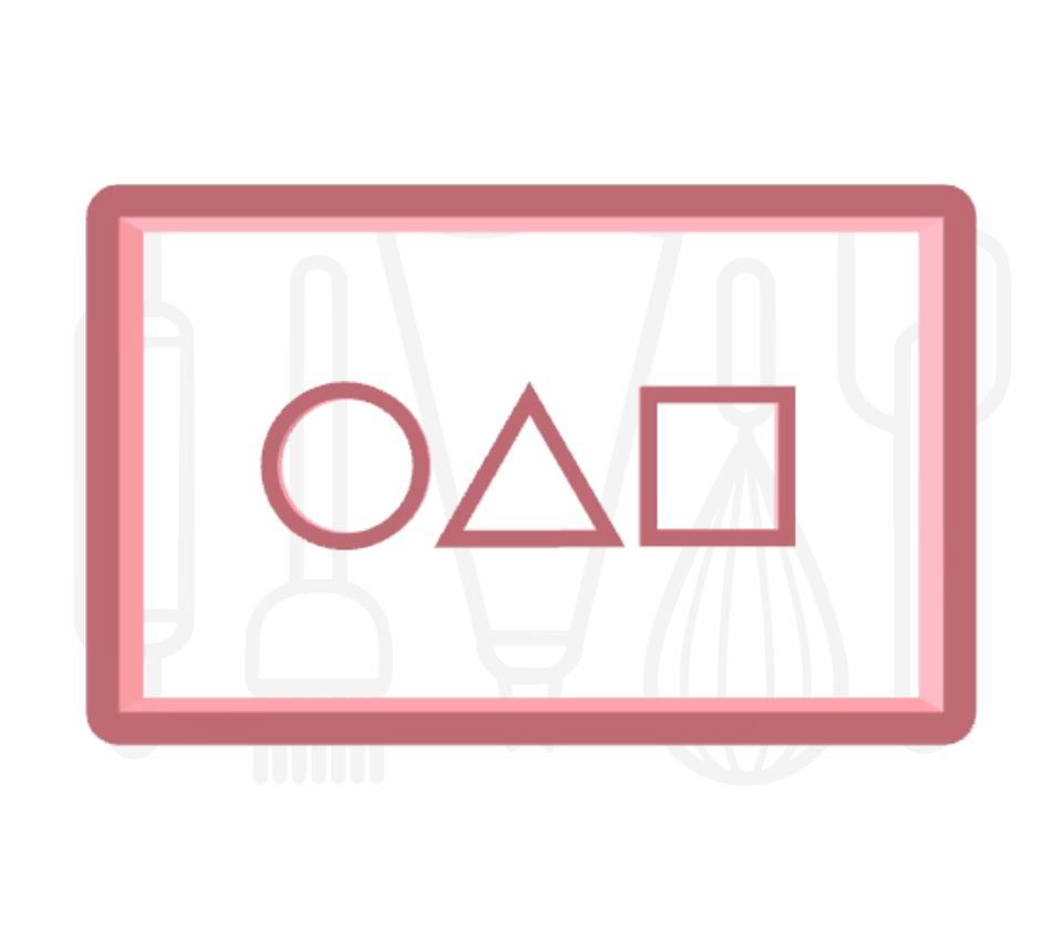 Squid game uitnodiging uitsteker + stempel - 3D geprint