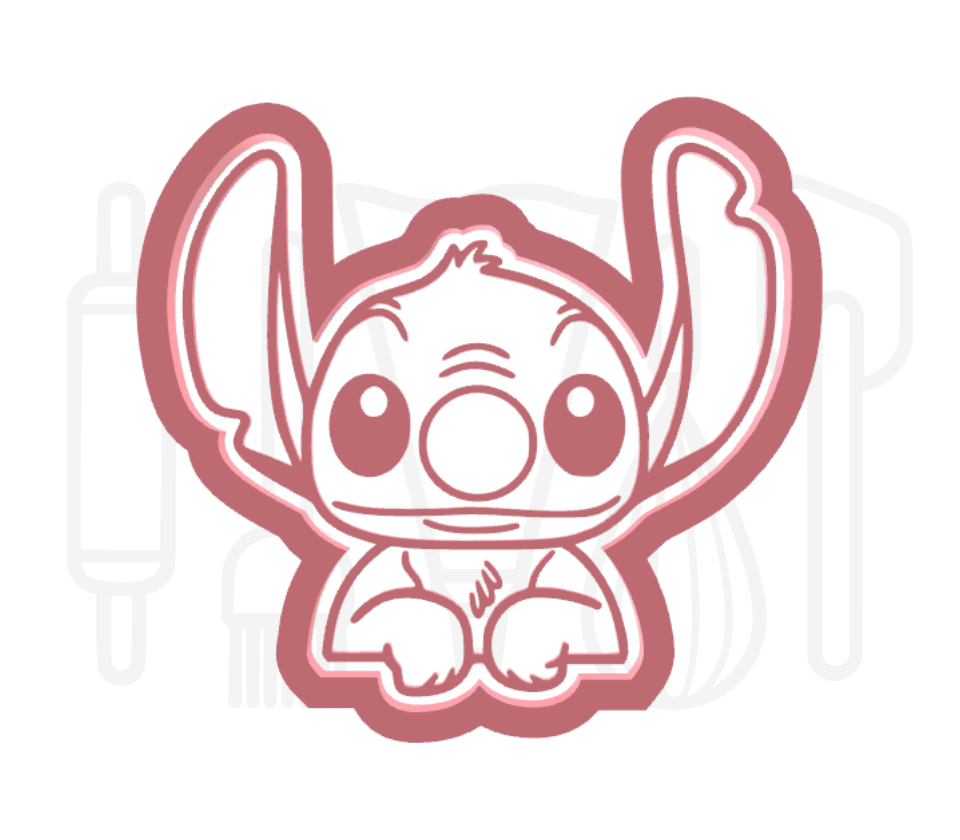 Monstertje hoofd uitsteker + stempel - 3D-geprint