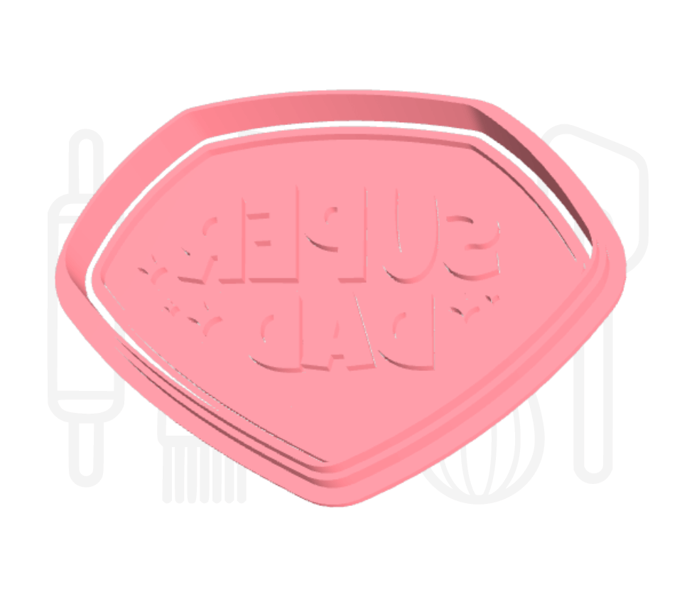 Super dad uitsteker + stempel - 3D geprint