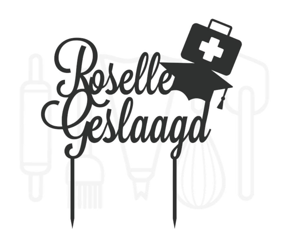 Taarttopper - Geslaagd dokter/verpleegkundige + voornaam