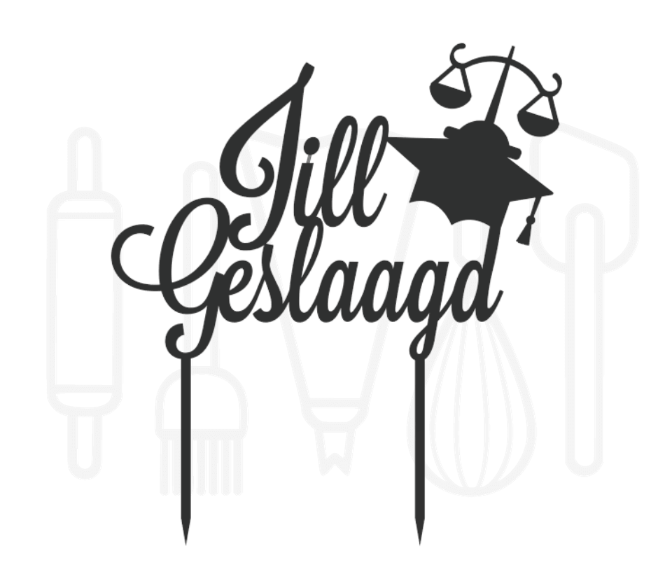 Taarttopper - Geslaagd advocaat + voornaam