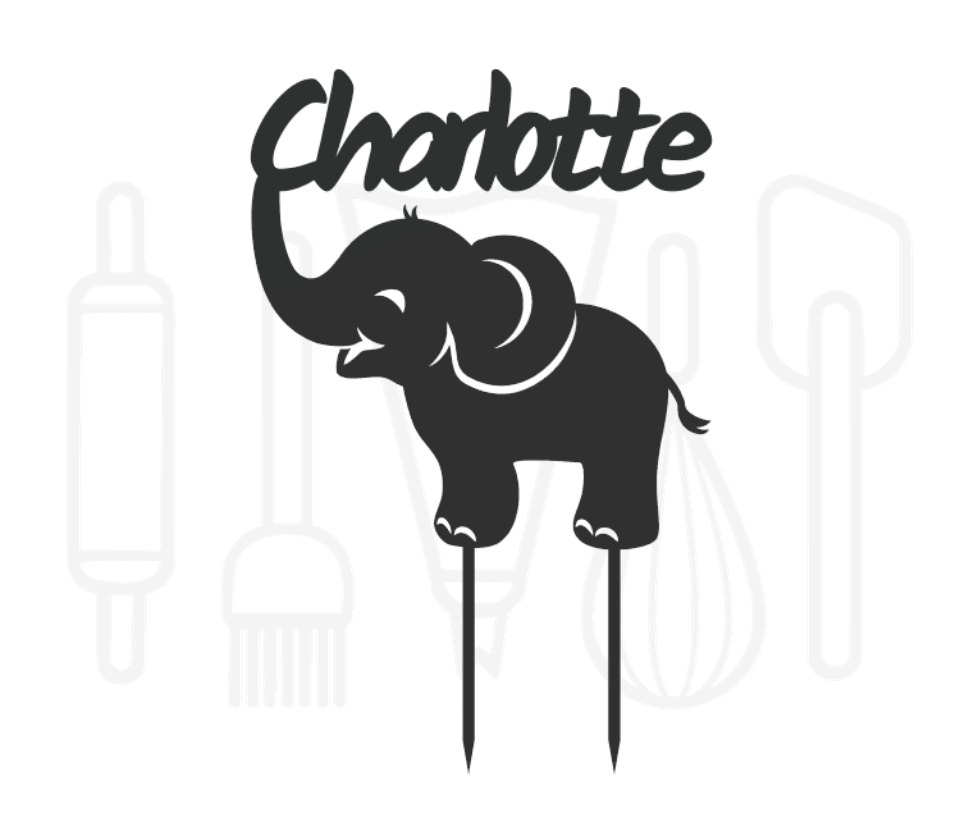Taarttopper - Olifantje + voornaam