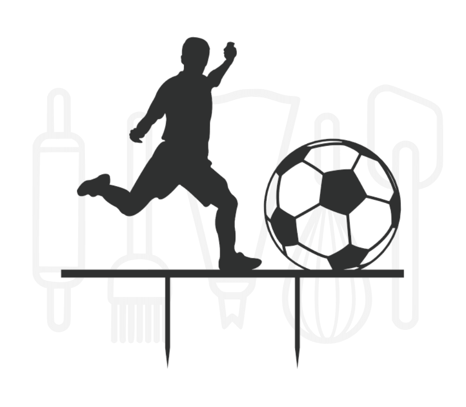 Taarttopper - Voetballer met bal