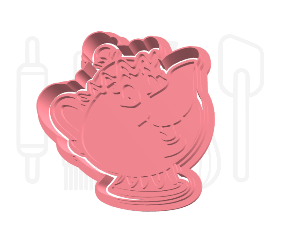 Theepot uitsteker + stempel - 3D-geprint