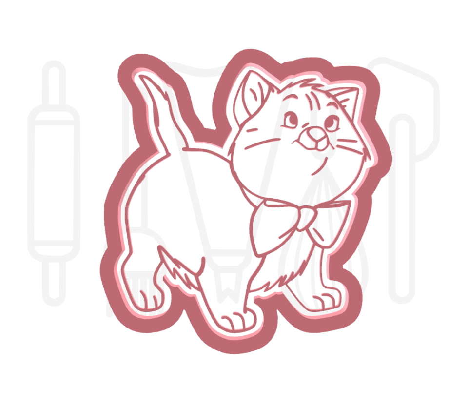 Poes Toulouse uitsteker + stempel - 3D-geprint