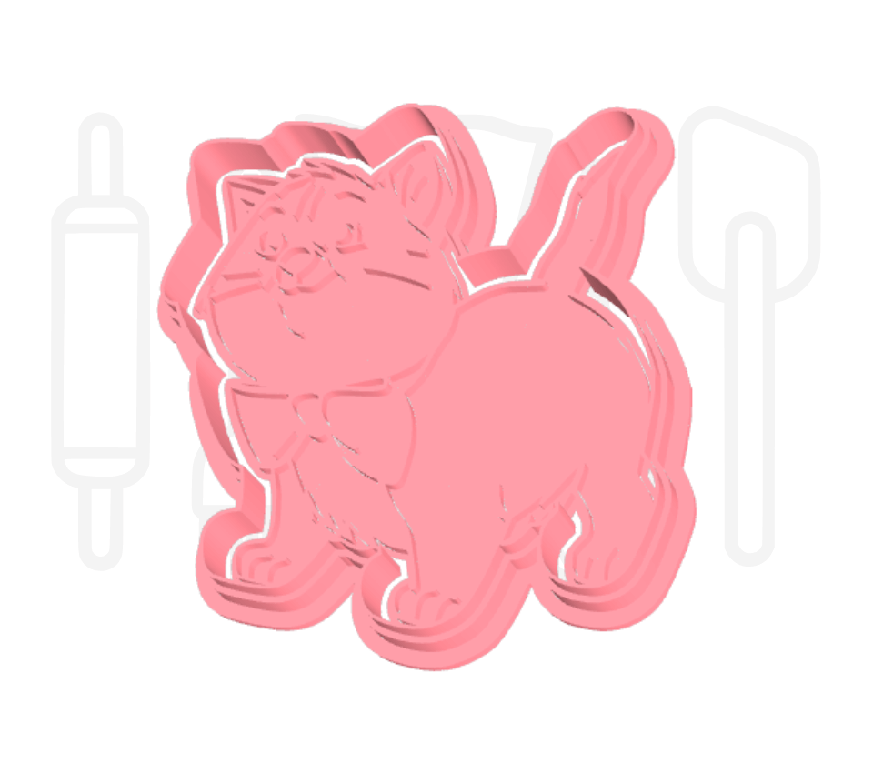 Poes Toulouse uitsteker + stempel - 3D-geprint