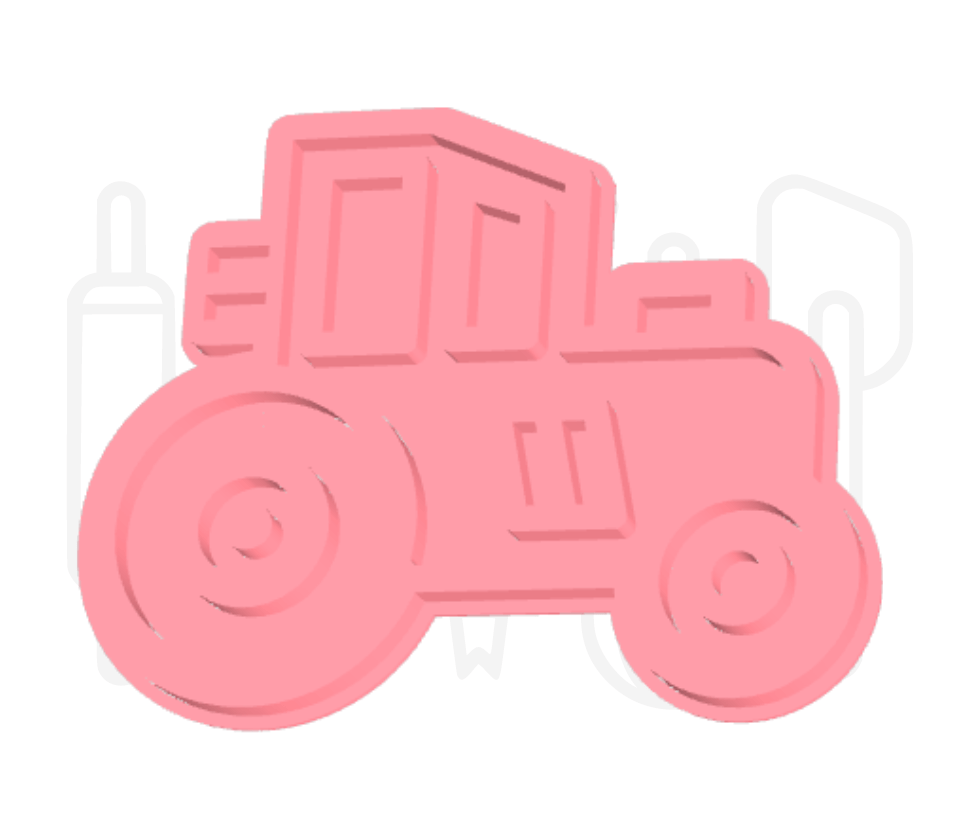 Tractor uitsteker + stempel - 3D-geprint