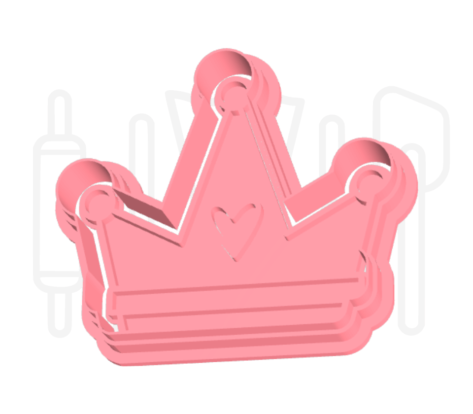 Kroon 2 uitsteker + stempel - 3D-geprint