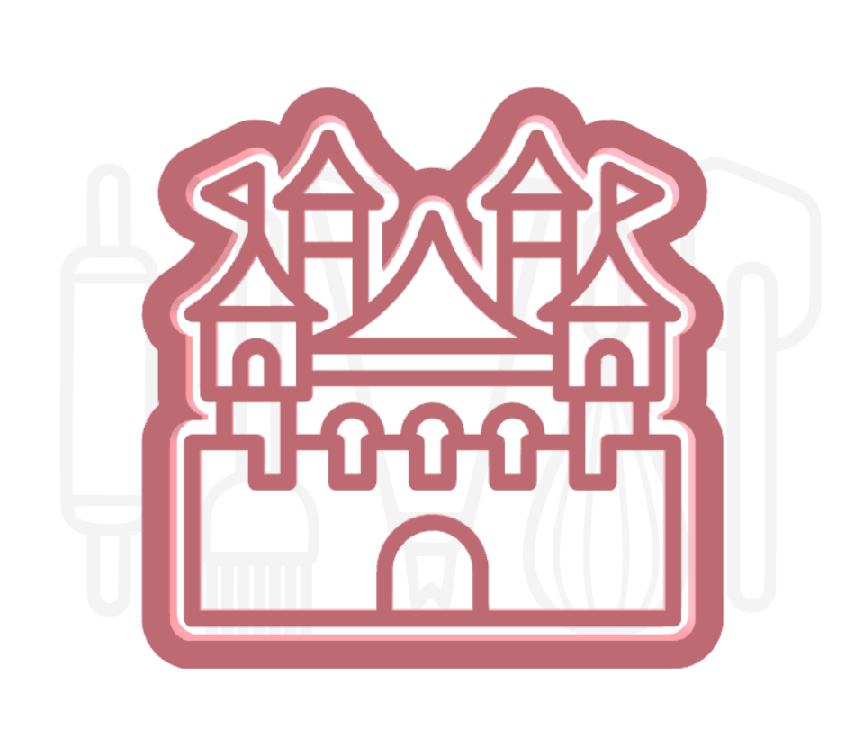 Kasteel uitsteker + stempel - 3D-geprint