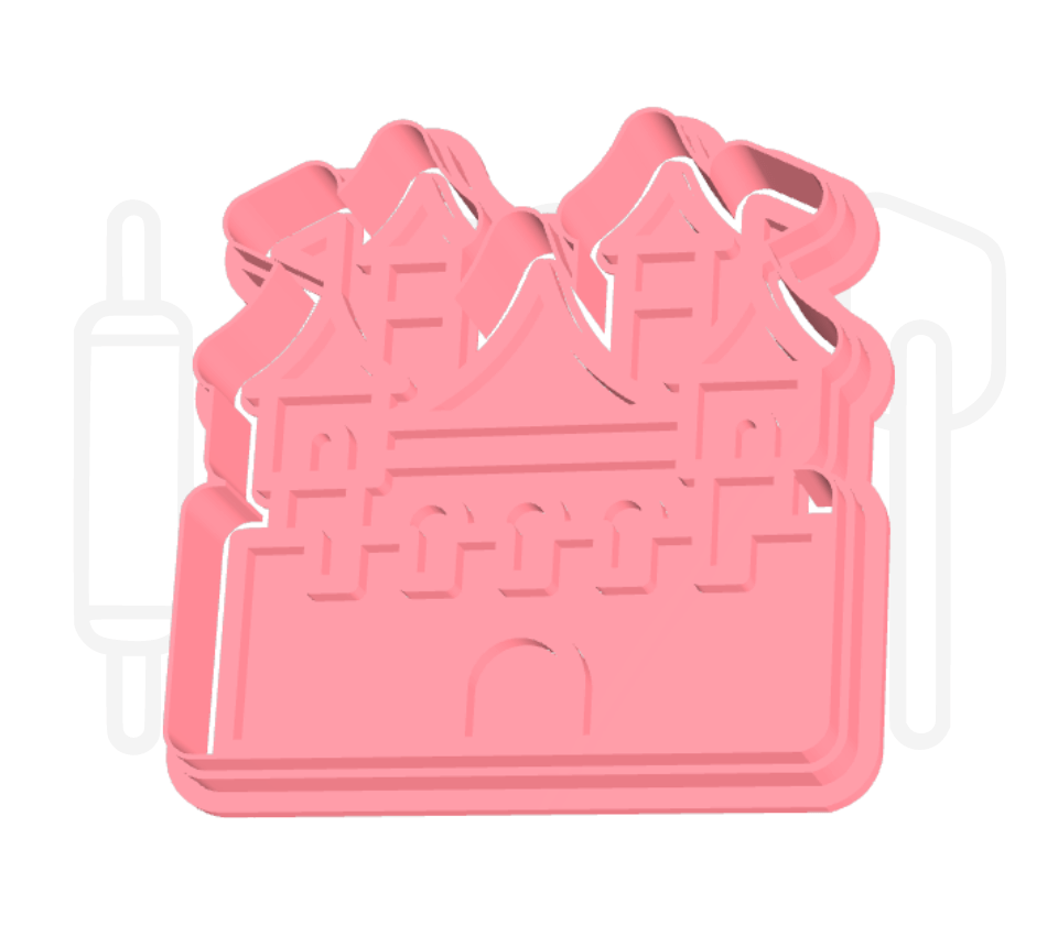Kasteel uitsteker + stempel - 3D-geprint