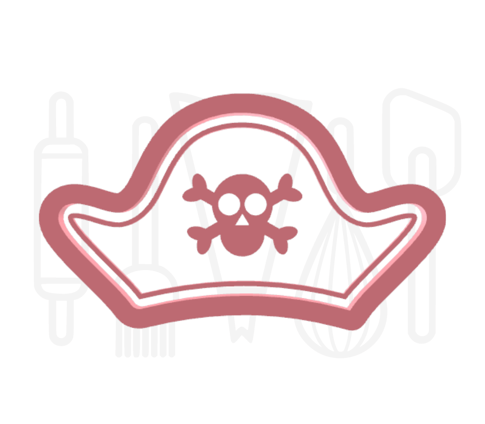 Piratenhoed uitsteker + stempel - 3D-geprint