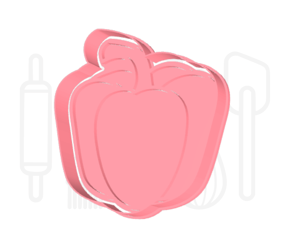Paprika uitsteker + stempel - 3D-geprint