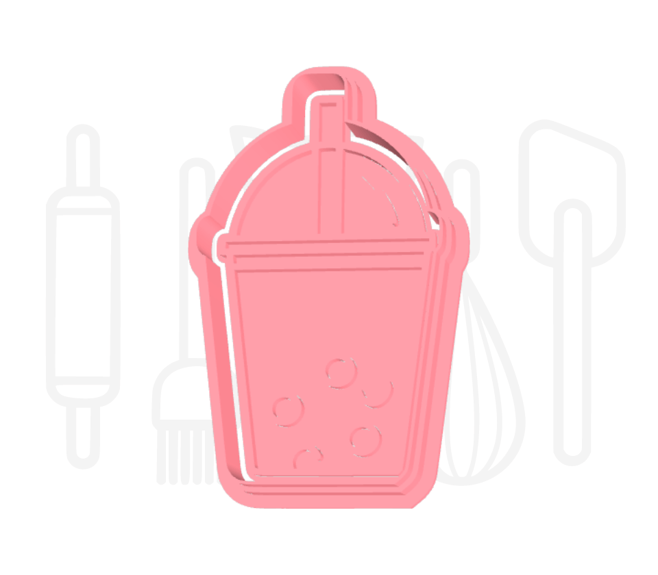Bubble tea uitsteker + stempel - 3D-geprint