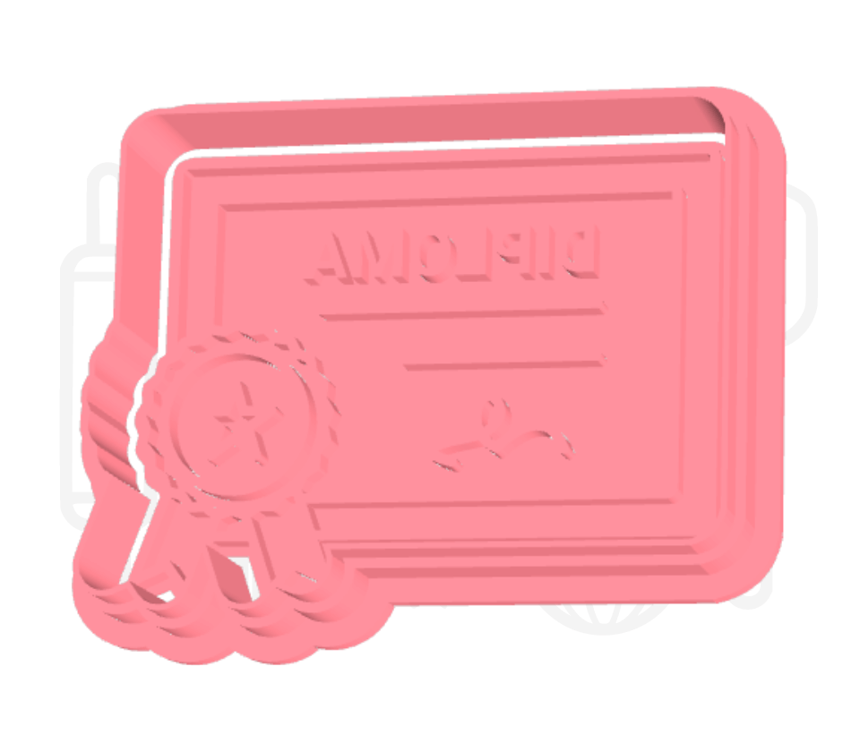 Diploma uitsteker + stempel - 3D-geprint