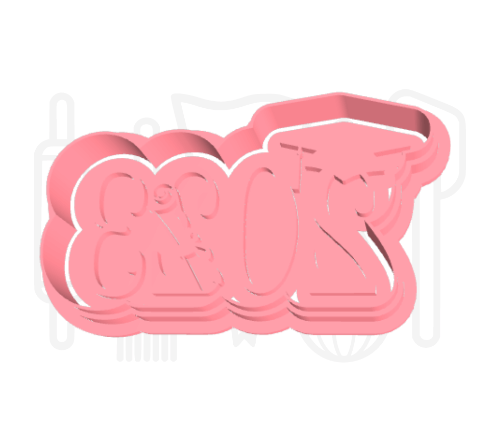 Geslaagd 2023 uitsteker + stempel - 3D geprint