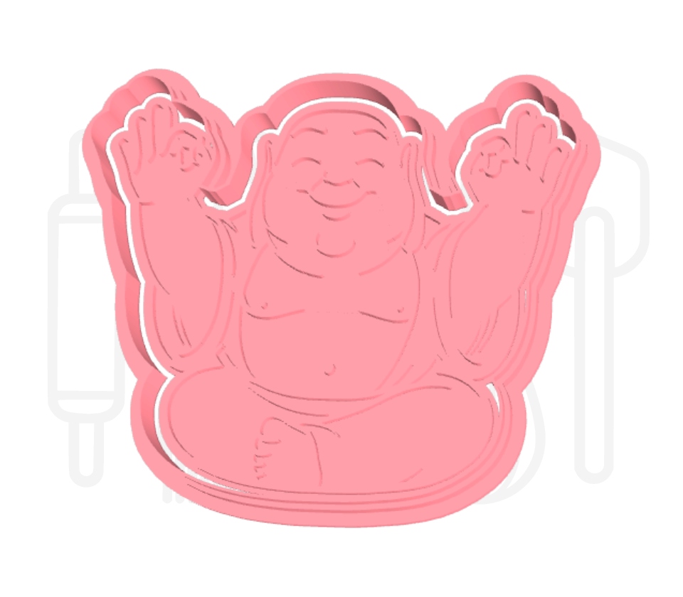 Boeddha uitsteker + stempel - 3D-geprint