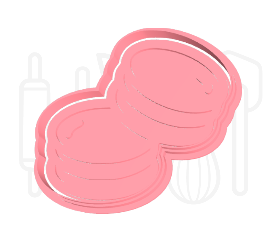Macarons uitsteker + stempel - 3D-geprint