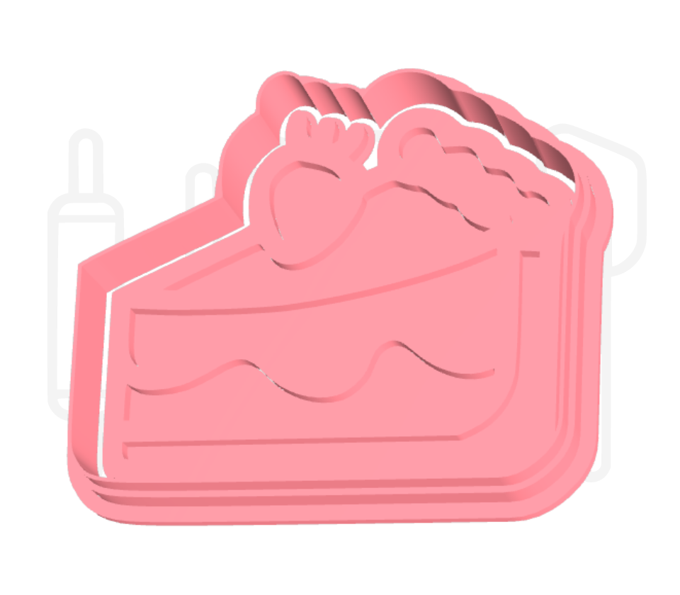 Taartpunt uitsteker + stempel - 3D-geprint