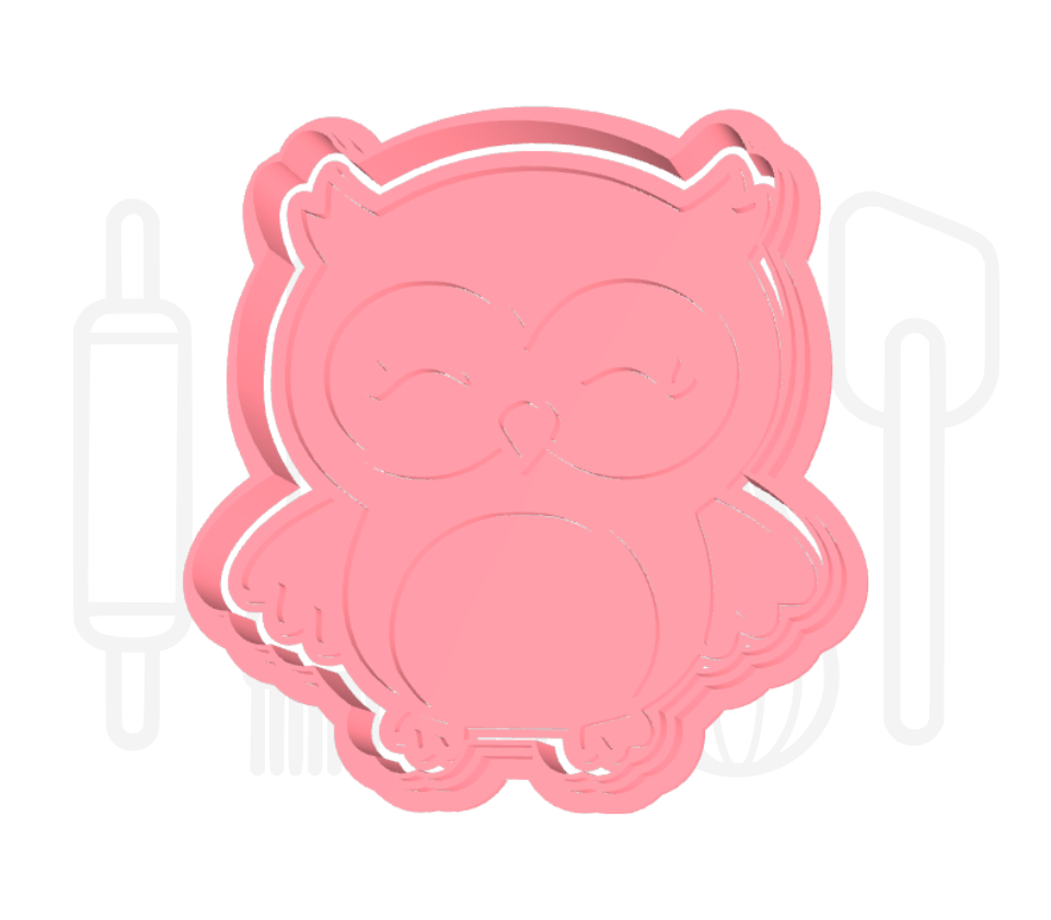 Uil uitsteker + stempel - 3D-geprint