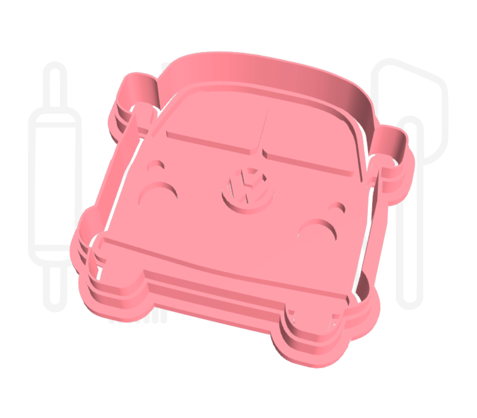 Volkswagen busje uitsteker + stempel - 3D-geprint