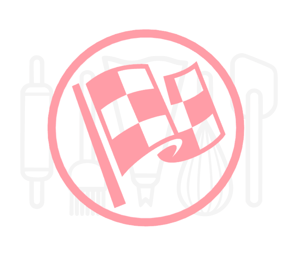 Fondant stempel Racevlag - 3D Geprint