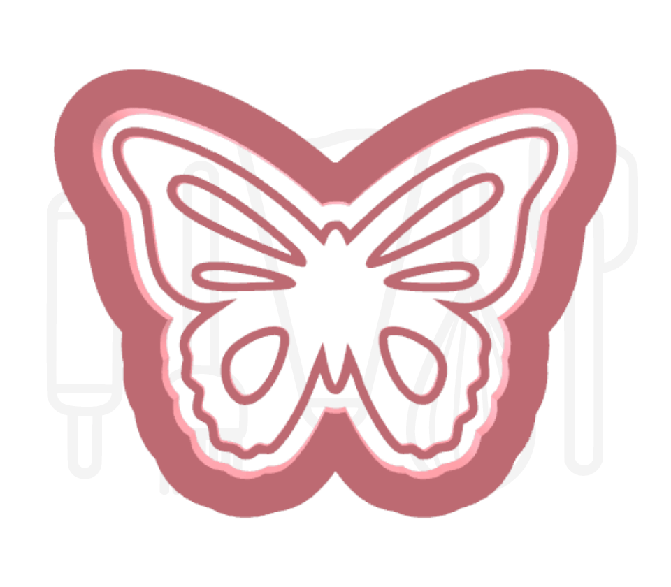 Vlinder 2 uitsteker + stempel - 3D-geprint