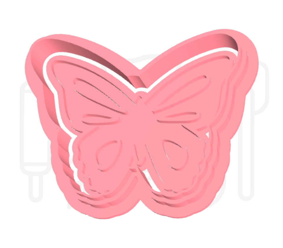 Vlinder 2 uitsteker + stempel - 3D-geprint