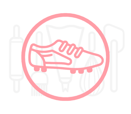 Fondant stempel Sportschoen met noppen - 3D Geprint