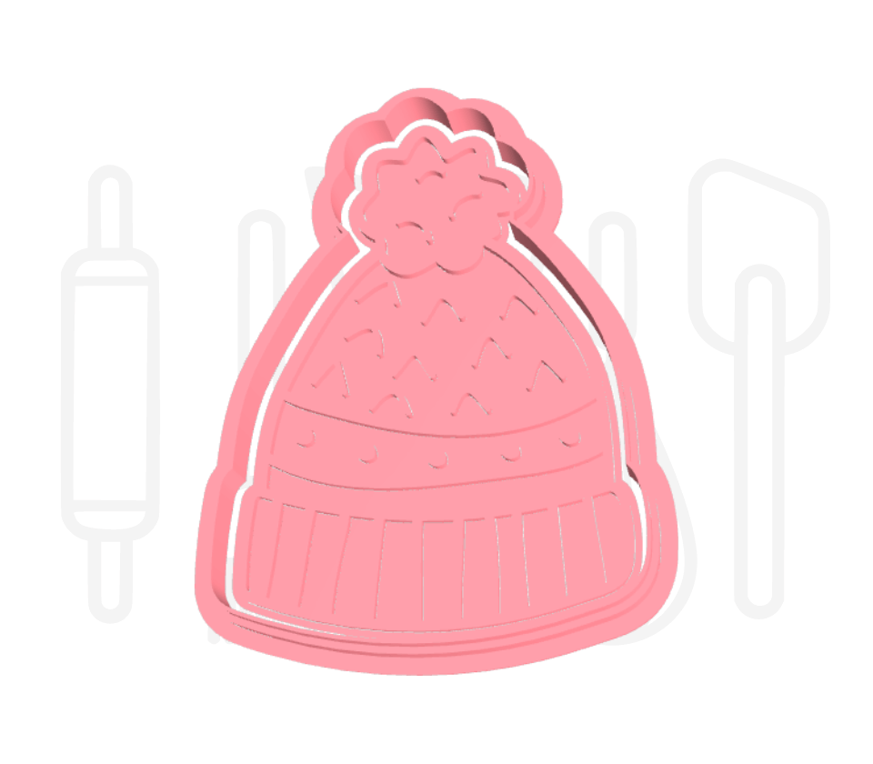 Wintermuts uitsteker + stempel - 3D geprint