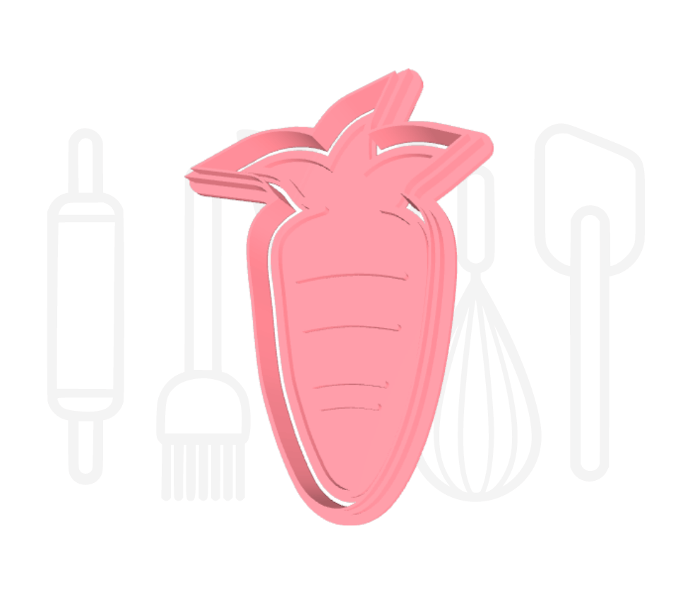 Wortel uitsteker + stempel - 3D geprint