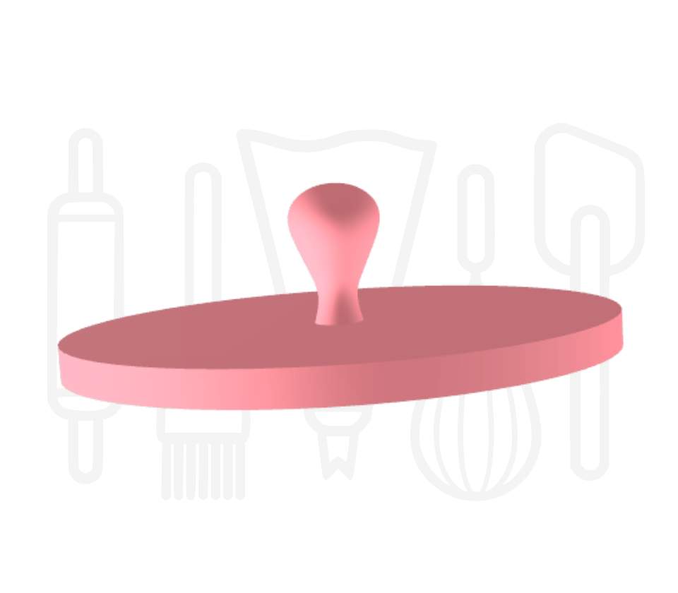 Fondant stempel Baby in buik - 3D Geprint