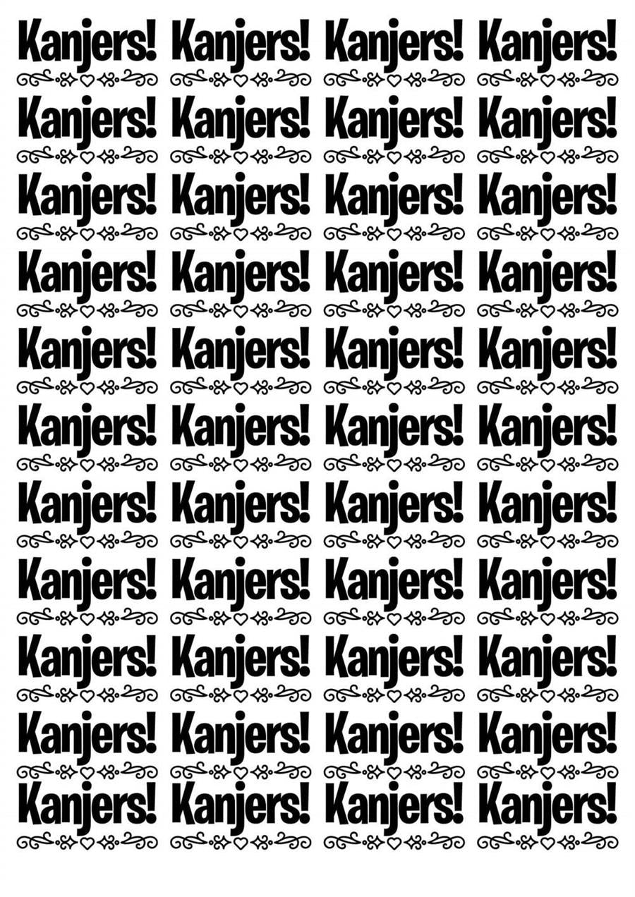44x "Kanjers!" op Frosty sheet