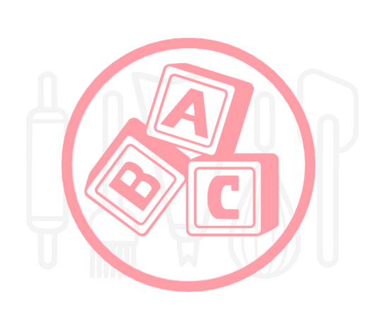 Fondant stempel ABC blokken - 3D Geprint
