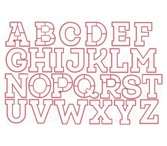 Letter A t/m Z uitstekers - set/26 - Klassiek - 3D geprint