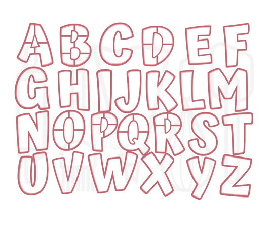 Letter A t/m Z uitstekers - set/26 - Speels - 3D geprint