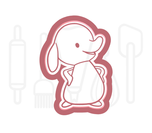 Konijntje knuffel uitsteker + stempel - 3D-geprint