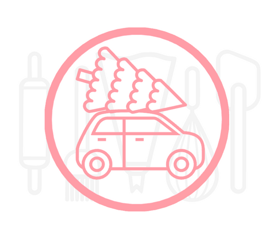 Fondant stempel Auto met kerstboom - 3D Geprint