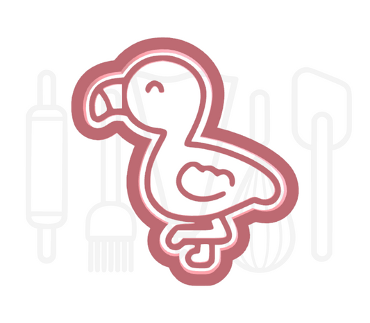 Flamingo uitsteker + stempel - 3D-geprint