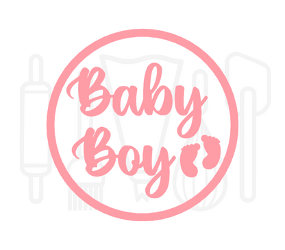 Fondant stempel Baby boy met voetjes - 3D Geprint