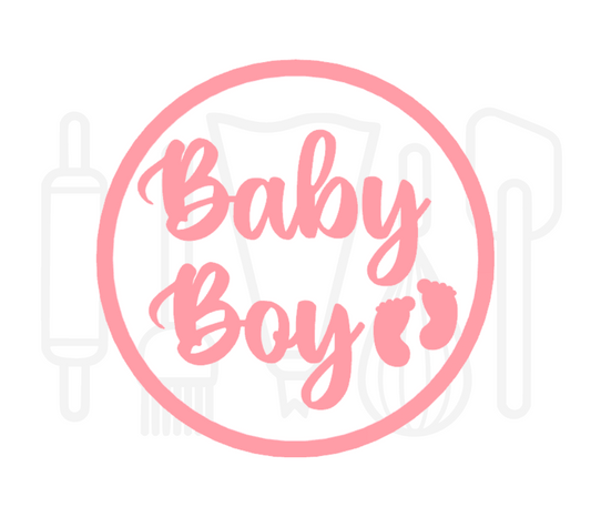 Fondant stempel Baby boy met voetjes - 3D Geprint