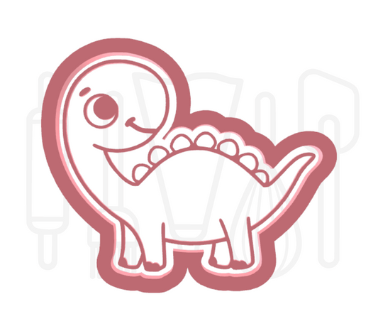 Baby dinosaurus uitsteker + stempel - 3D-geprint