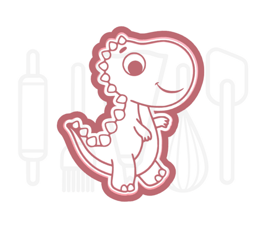Baby 3 dinosaurus uitsteker + stempel - 3D-geprint