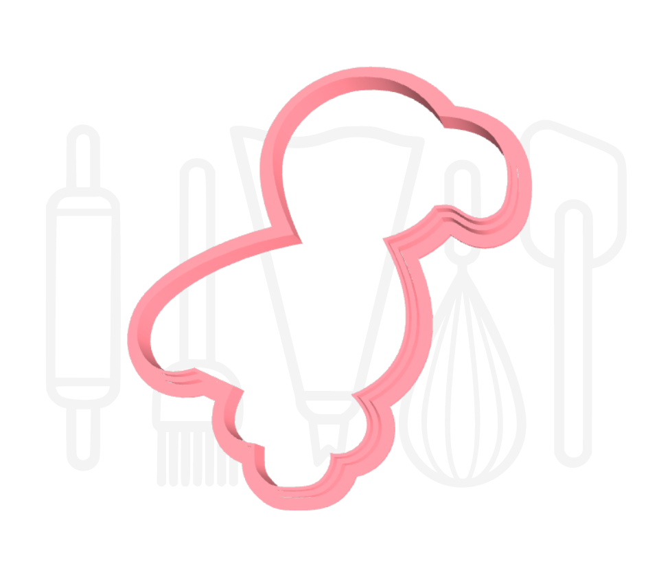 Flamingo uitsteker + stempel - 3D-geprint
