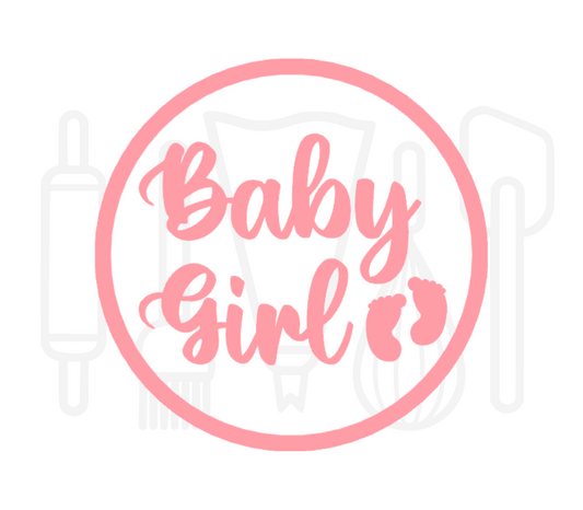 Fondant stempel Baby girl met voetjes - 3D Geprint