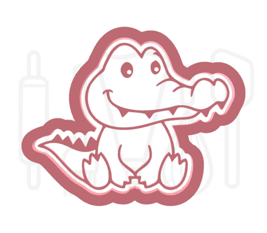 Krokodil uitsteker + stempel - 3D-geprint