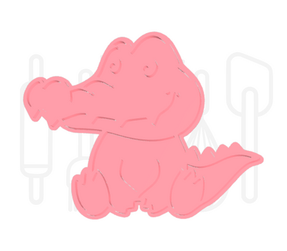 Krokodil uitsteker + stempel - 3D-geprint