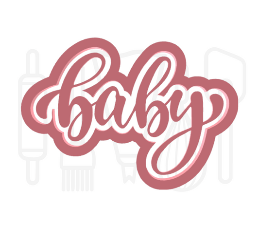 Baby tekst uitsteker + stempel - 3D-geprint